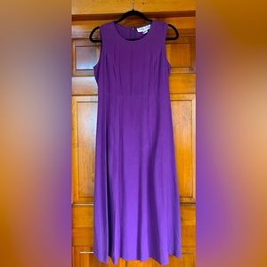 Victoria Holley 100% Silk Purple Sheath Dress sleeveless size 6